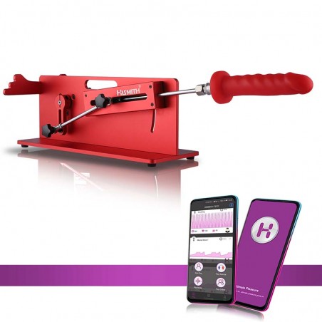 Hismith Table Top 2.0 Pro - Premium Sex Machine with APP/Remote/Wire 3 in 1 Control, Love Machine with KlicLok System - Red