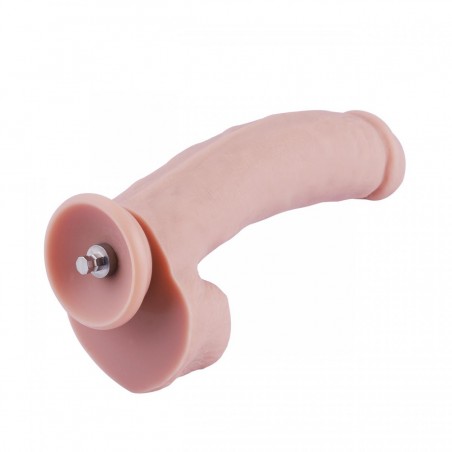 Hismith 8.27" Curved Realistic Dildo with KilcLok System for Hismith Premium Sex Machine, 6.5" Insert-able Length