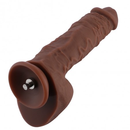9 "Huge Silicone Dildo for Hismith Sex Machine with KlicLok Connector, 6.5" Insertable Length, Coffee
