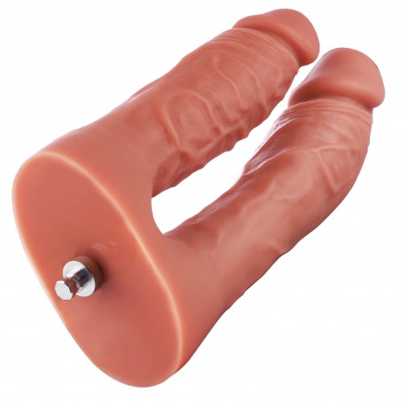 Hismith Double Penetrator, Realistic Silicone Dildo for Simultaneous Anal and Vaginal Sex