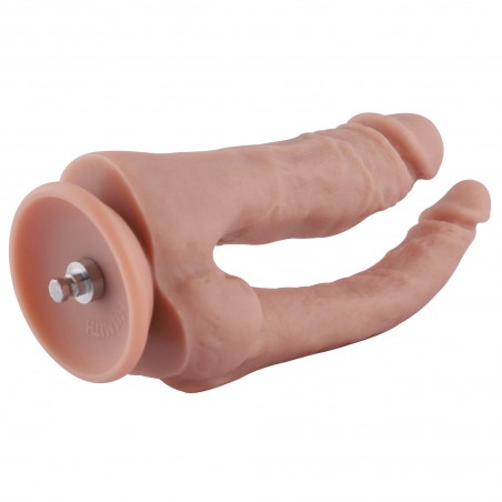 7.28" Double Penis Silicone Dildo for Premium Sex Machine with KlicLok System